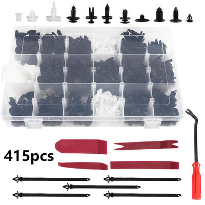 

415pcs 18 Sizes Car Body Trim Clips Bumper Screw Snap Rivets Clip Set Push Pin Rivets Set