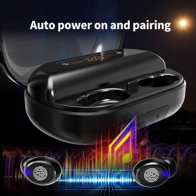 

IPX7 Waterproof TWS Headphones Bluetooth 50 Ture Wireless Earphone Touch Control CVC80 Intelligent Noise Reduction Power Display