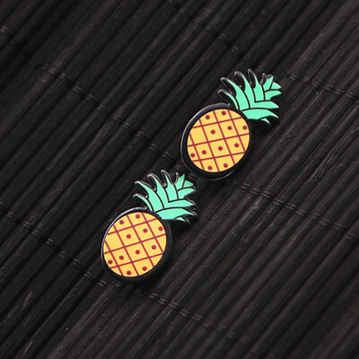 

New Designs Fruit pineapple Acrylic Stud Earrings For Women Night Club Accessories Punk Jewelry e0426