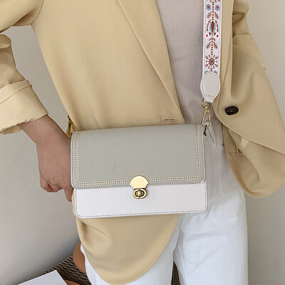 

Womens bag 2019 new fashion shoulder bag summer small fresh messenger bag wild ins wide shoulder strap foreign small bag
