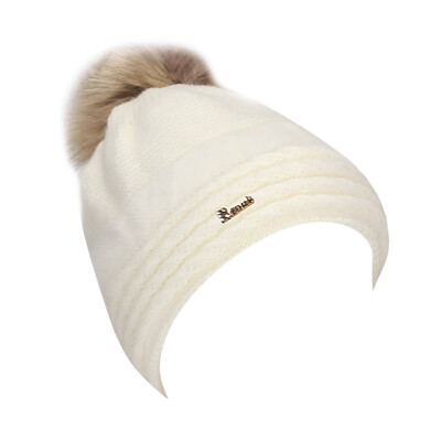

Tailored Women Hairball Letter Winter Keep Warm Crochet Ski Hat Braided Cap