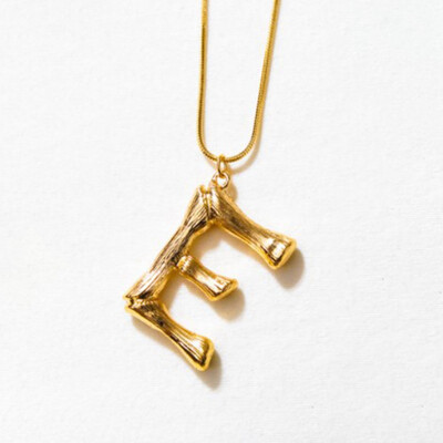 

Gold Letter A-Z Pendant Chain Necklace Fashion