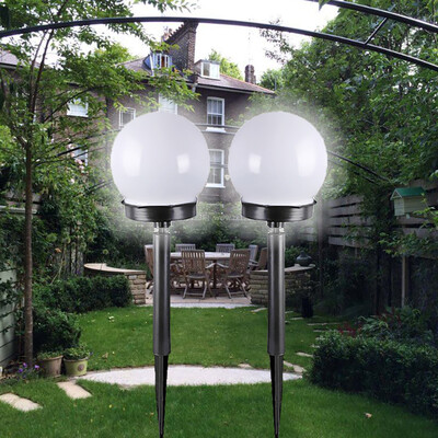 

〖Follure〗2Pcs LED Solar Power Outdoor Garden Path Yard Ball Light Lamp Lawn Road Patio CZ