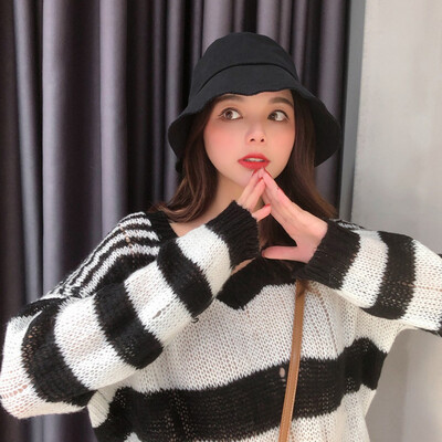 

Tailored Women Solid Fisherman Cap Sunscreen Hat Foldable Beach Hat