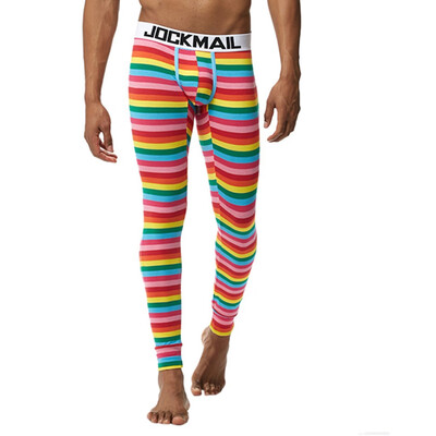 

Gobestart Mens Cotton Letter Printed Skinny Slim Fit Warmth Long Leggins Comfy Trousers