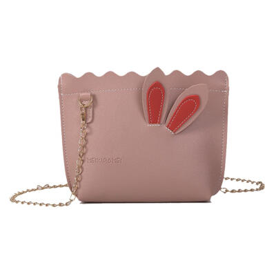 

Rabbit Ear Decor Shoulder Handbags PU Leather Women Chain Crossbody Bags