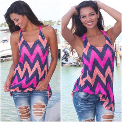 

Women Ladies Summer Vest Top Sleeveless Blouse Loose Tank Tops T-Shirt