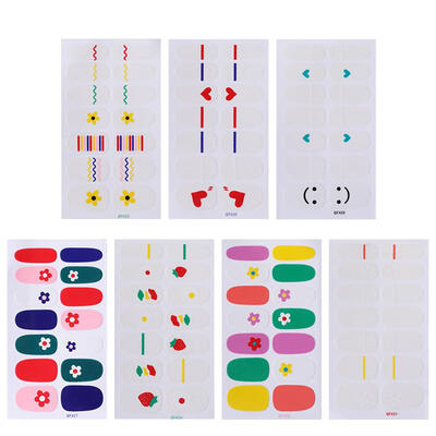 

7pcs Nail Art Stickers Set Water Decal Slider Wraps Decor Watermark Tips
