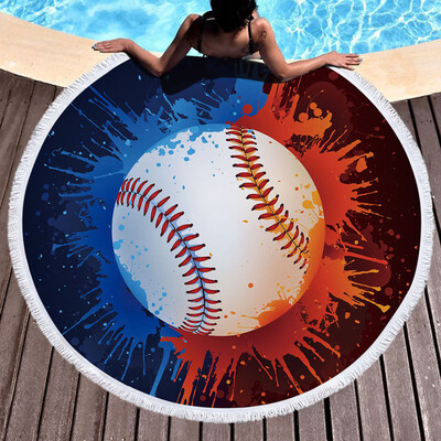 

Gobestart 1 PC Round Beach Pool Home Shower Towel Blanket Table Cloth Yoga Mat