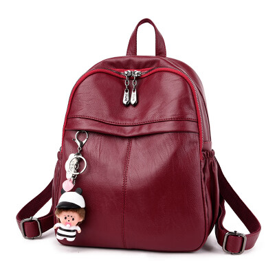 

Backpack 2019 new soft leather waterproof backpack
