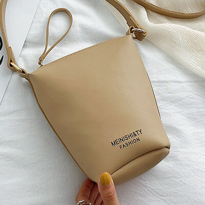 

Textured bucket bag girl 2019 new Chaohan version of summer air single shoulder bag girl oblique satchel bag Korean version summ
