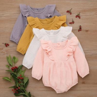 

Newborn Baby Girl Long Sleeve Bodysuit Romper Jumpsuit Summer Clothes Top