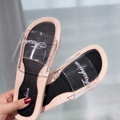 

One-word casual sandals&slippers summer new style powder size small size recommended to sh