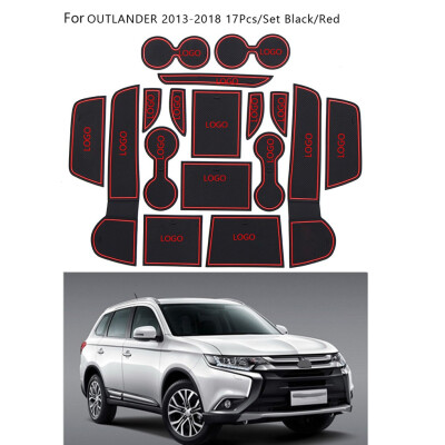 

17pcsset Car Interior Decor Nonslip Door Gate Groove Pad Mat Replacement For Mitsubishi Outlander 2013-2018