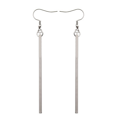 

Temperament Simple GoldSilver Straight Bar Pendant Earrings Fashion Korean Brinco Bijouterie Jewelry For Women