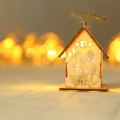 

〖Follure〗Christmas Ornaments LED Light Chalet Hotel Bar Christmas Tree Decoration