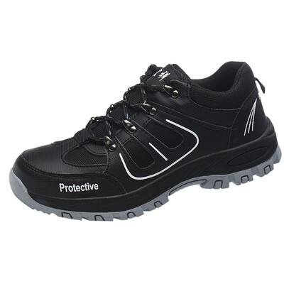 

Men Leather Outdoor Hiking Sneaker Mens Vulcanize Shoes Couple Breathable Labor Insurance Shoes Mesh Deodorant Safety Shoes