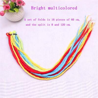 

Gobestart A New Fashion Lady Nepalese Wool Reins Featuring Colorful Wigs Viscera Wig 60CM