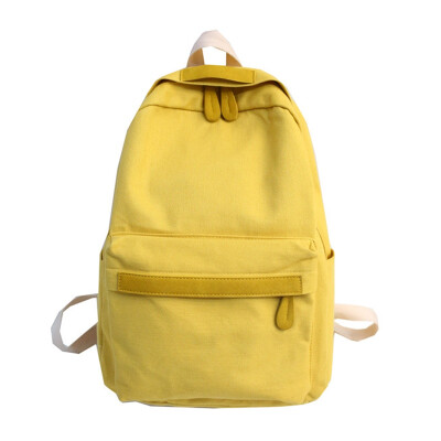 

Japanese Department of Small Fresh Canvas Backpack Girls Simple Solid Color Student Schoolbag Campus Harajuku Leisure small backpa