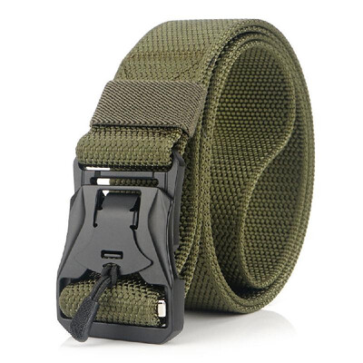 

Men Women Belts 492 Inch Adjustable Webbing Belt with Quick Release Magnetic Buckle for Camping Hiking