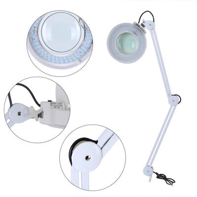 

Greensen 8X Illuminated Desktop Magnifying LED Lamp with Clamp Swivel Arm Reading Medical Beauty