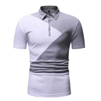 

Toponeto Fashion Mens Casual Mixing Colour Slim Fit Short Sleeve Sports Shirt Top Blouse