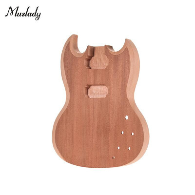 

Muslady SG-T1 Unfinished Guitar Body Mahogany Wood Blank Guitar Barrel for SG Style Electric Guitars DIY Parts