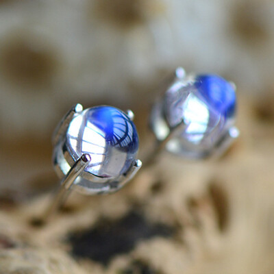 

Women Wedding Nepal Inlaid Natural Moonstone Lovely Earrings