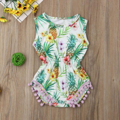 

US Newborn Kid Baby Girls Floral Romper Bodysuit Jumpsuit Outfit Sunsuit Clothes