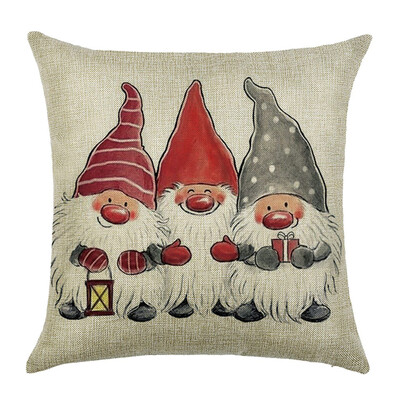 

Siaonvr Christmas Pillow Case Santa Cotton Linen Sofa Car Throw Cushion Cover Home Decor