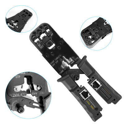 

〖Follure〗Crimping Tool Stripping Tool Wire Cutting Tool Detachable Cable Tester 4-In-1