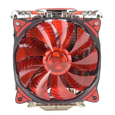 

5xHeatpipes LED CPU Dual Cooler Fan Rifle Bearing Mute Heatsink Radiator