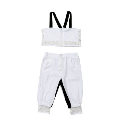 

Newborn Baby Girl Kid Mesh Sling Tops Shorts Trousers Summer Clothes Set 1-4T