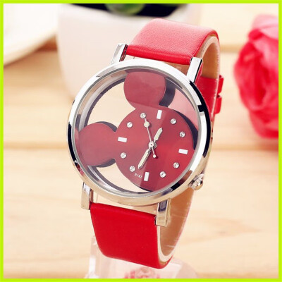 

Korean version of Mickey Mouse watch double-sided hollow Mickey watch Mickey Mouse children watch