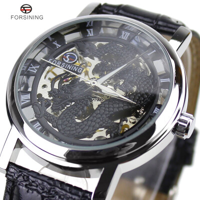 

FORSINING mechanical watch mens mechanical watch hollow retro mechanical watch semi-automatic belt watch mens watch