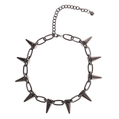 

Punk Rock Girls Awl Taper Rivets Necklace Choker Necklace Women Statement Neckwear Jewelry Gift
