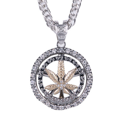 

New Hip Hop Esserteauiana Necklace Vintage Rotatable Pendants Necklaces