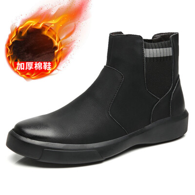 

Martin boots mens high-top plus velvet cotton shoes in the leather boots leather snow boots Chelsea boots tooling boots