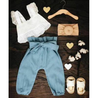 

Cute Newborn Kids Baby Girls Sleeveless Tops Vest Long Pants Leggings Outfit Set