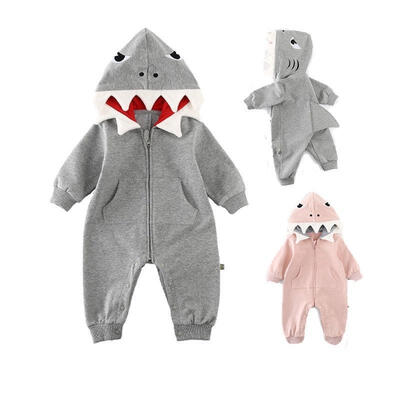 

Baby Boy Girl Shark Romper Bodysuit Jumpsuit Playsuit Outfits Clothes Costume