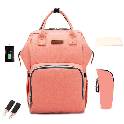 

Baby Diaper Bag Backpack Mummy Bag Nappy Bags Multi-function Large Capacity Shoulders Bag with Insulated Bottle Pockets External U