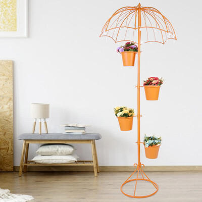 

Greensen Modern Umbrella Shape Plant Stand Solid Flowers Plant Rack Shelves Display Shelf Home Decor