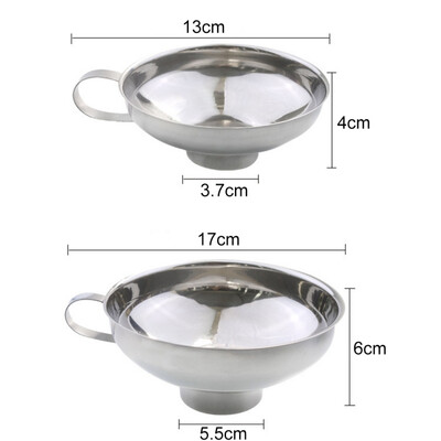 

Stainless Steel Wide Mouth Funnel Canning Hopper Filter Food Pickles Jam Funnel Kitchen Gadgets Cooking Tools Dropshipping