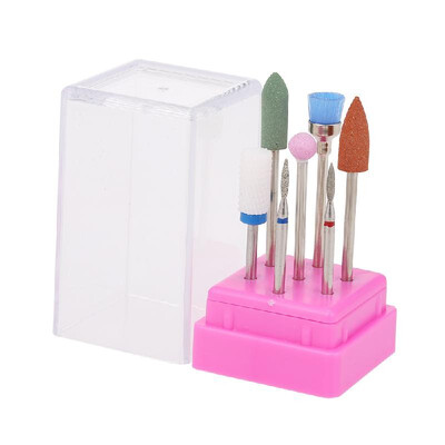 

Set of 7pcs Nail Drill Bits for Cuticle Cleaning Gel Removal Electric Nail Drill Machine Replacement Drill Bits Heads Kit Pedicure