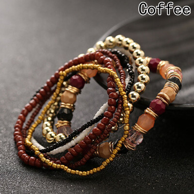

Bohemian Ethnic Style Beaded Elastic Charm Bracelets Jewelry for Women Gift