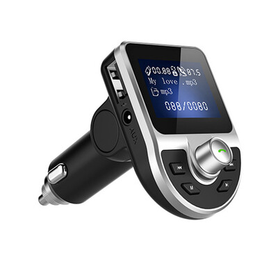 

Bluetooth Car FM Transmitter MP3 Player with 144inch LCD Display Dual USB 31A Quick Charger Micro SD TF Music Playing