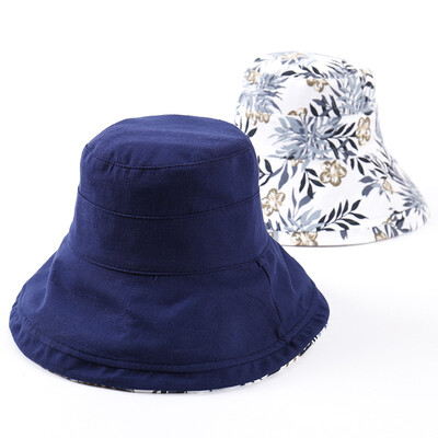 

Korean fashion basin hat sunscreen hat anti-ultraviolet female hat brim flanged cloth hat double foldable sunshade hat