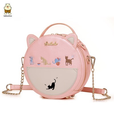 

Small bag girl 2019 new small round bag Messenger bag chain mini womens bag small fresh&lovely cute