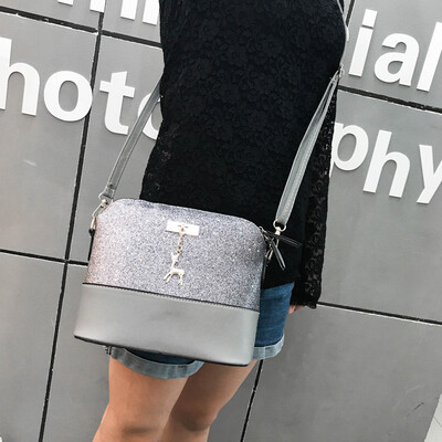 

bags for women 2019 Womens Leather Crossbody Bag Sequins Small Deer Shoulder Bags Messenger Bag schoudertas dames T10