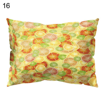 

Multicolor Flower Lemon Note Pillow Case Sofa Bed Car Cafe Decor Cushion Cover